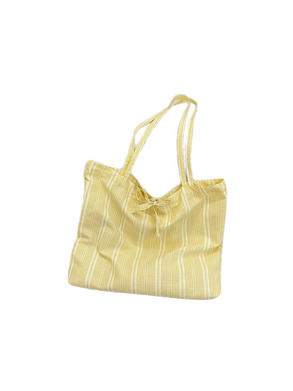 Cosbai - Gingham Check Shoulder Tote