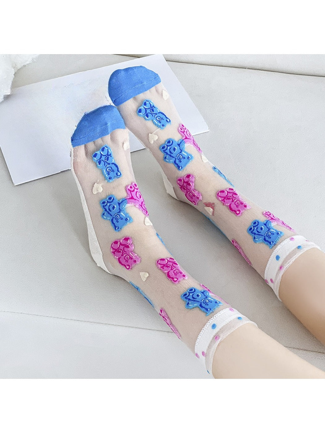 Rufia - Retro Cute Thin Mid-Calf Socks - Sweet & Breezy