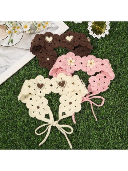 Scarvii Crochet Flower Bandana Scarf