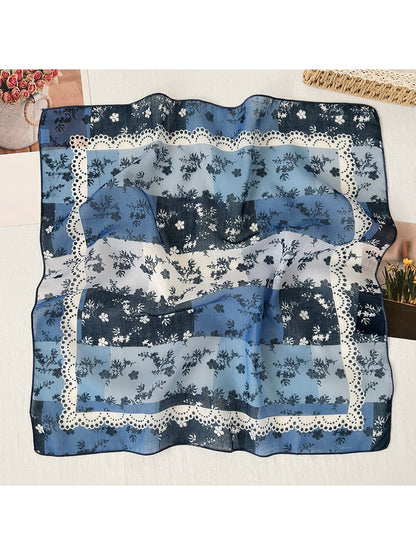 Scarvii - Patterned Patchwork Style Square Scarf
