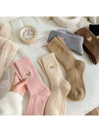 Rufia - Soft Neutral Bear Crew Socks