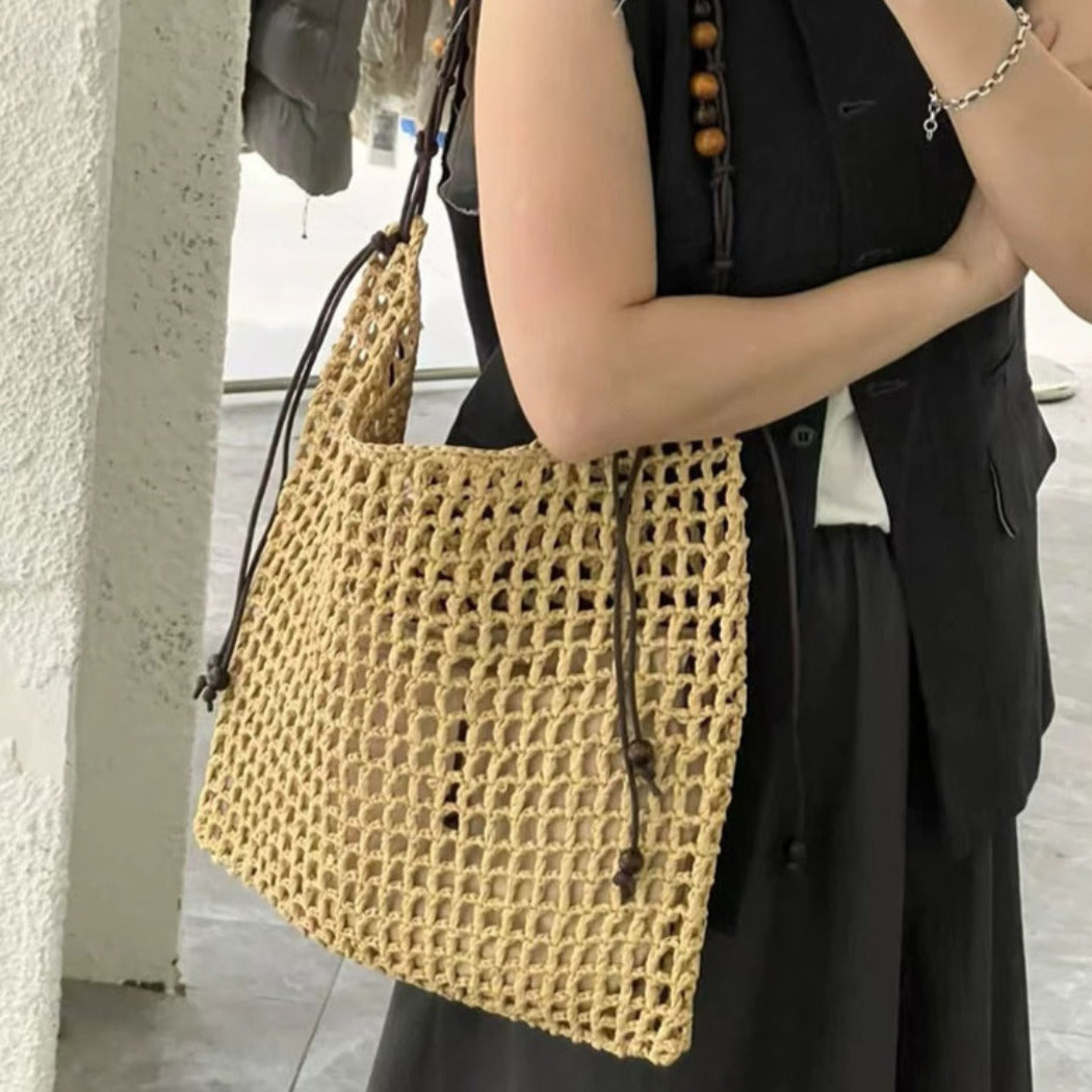 Cosbai - Boho Square Fringe Shoulder Bag - Chic & Simple