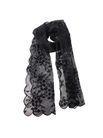 Scarvii - Floral Embroidered Decorative Long Scarf