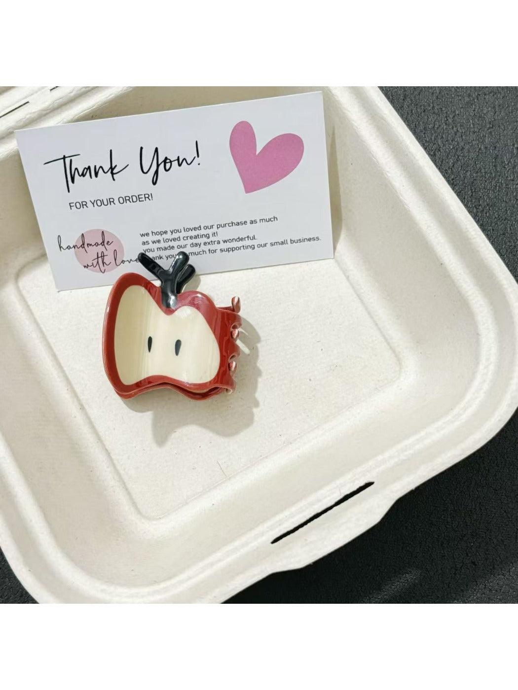 Beau - Red Apple-shaped Hair Clip of Cute & Playful Style