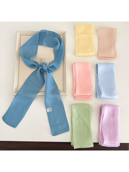 Scarvii - Retro Style Solid Narrow Scarf