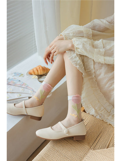 Rufia - Garden Bloom Sheer Crew Socks product image 8