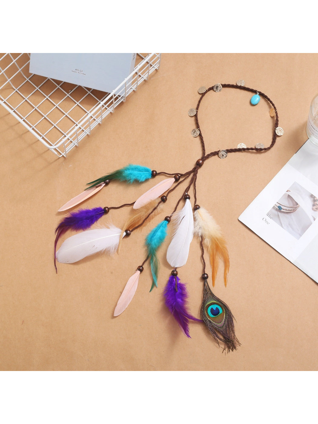 Hairish - Boho Multi Feather Tassel Hair Headpiece