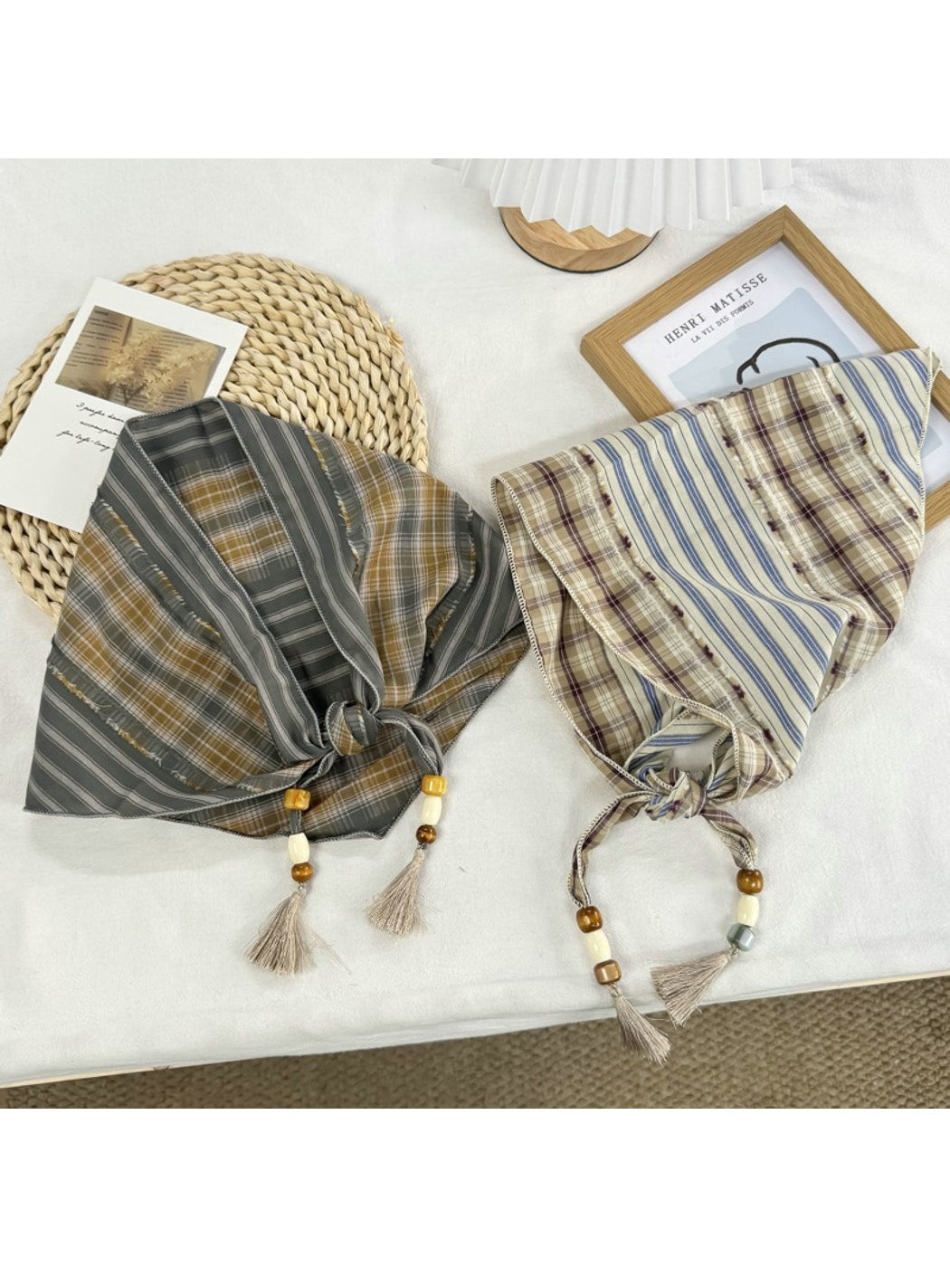 Scarvii - Retro Plaid Classic Style Bandana Scarf