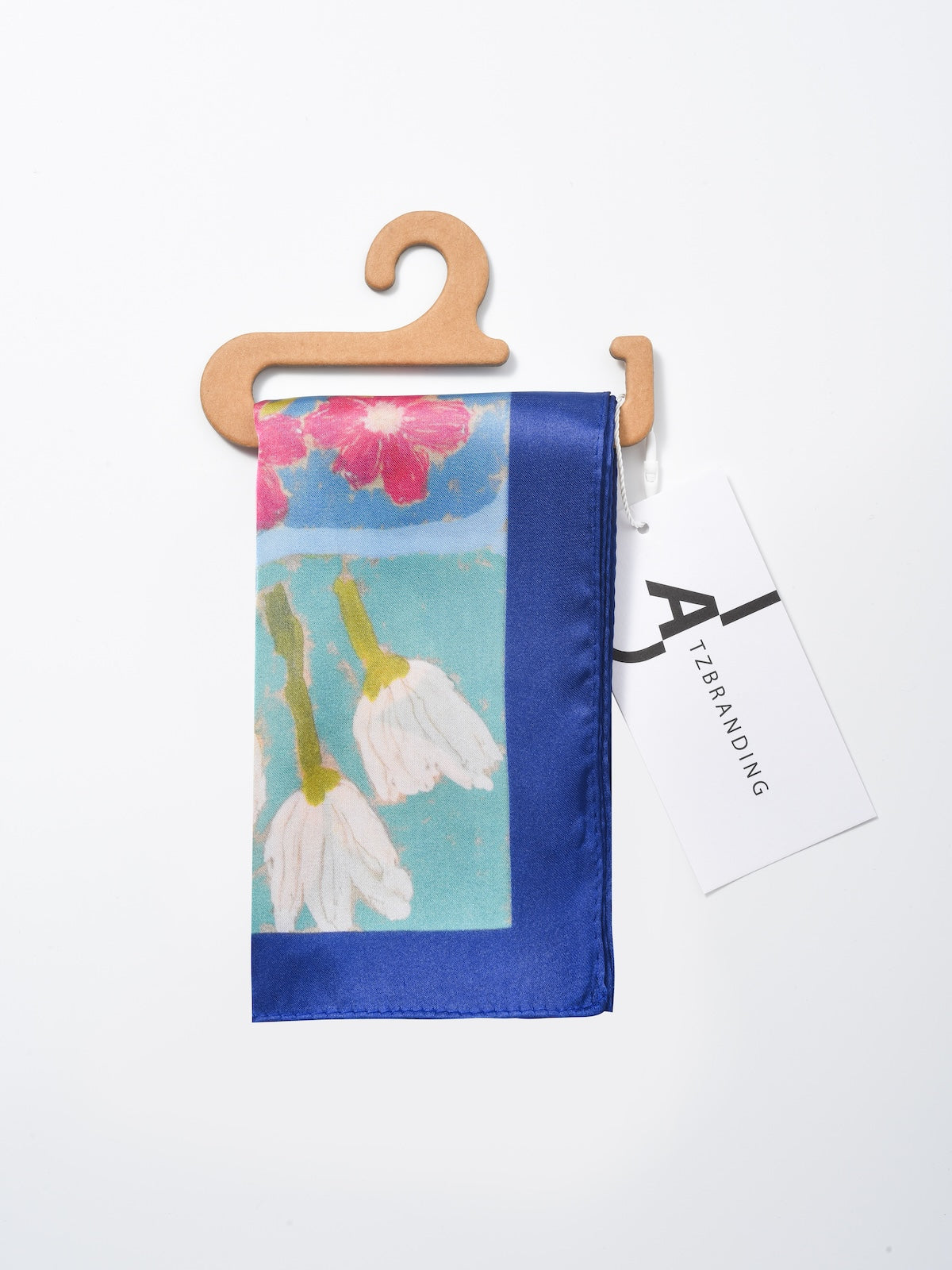 Scarvii - Romantic Floral Panel Border Print Scarf