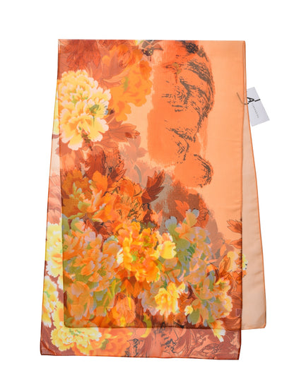 Scarvii - Vibrant Peony Print Scarf - Light & Feminine