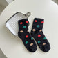 Rufia - Polka Dot Smiley Face Coral Fleece Socks