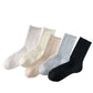 Rufia - Solid Colour Ribbed Crew Socks