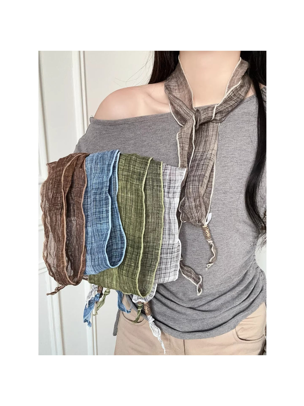 Scarvii Striped Retro Neck Scarf product image