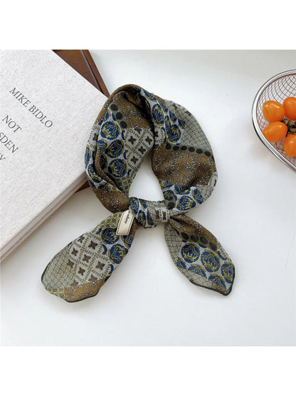 Scarvii - Vintage Print Square Scarf