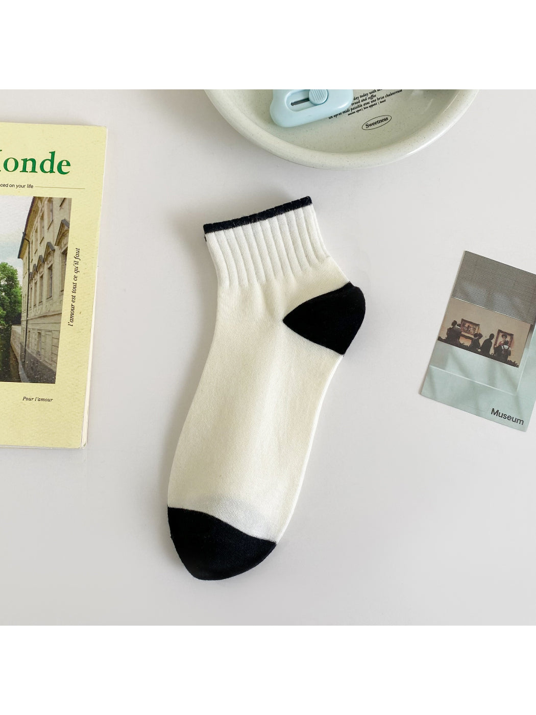 Rufia - Contrast Tip Ribbed Crew Socks product image 4