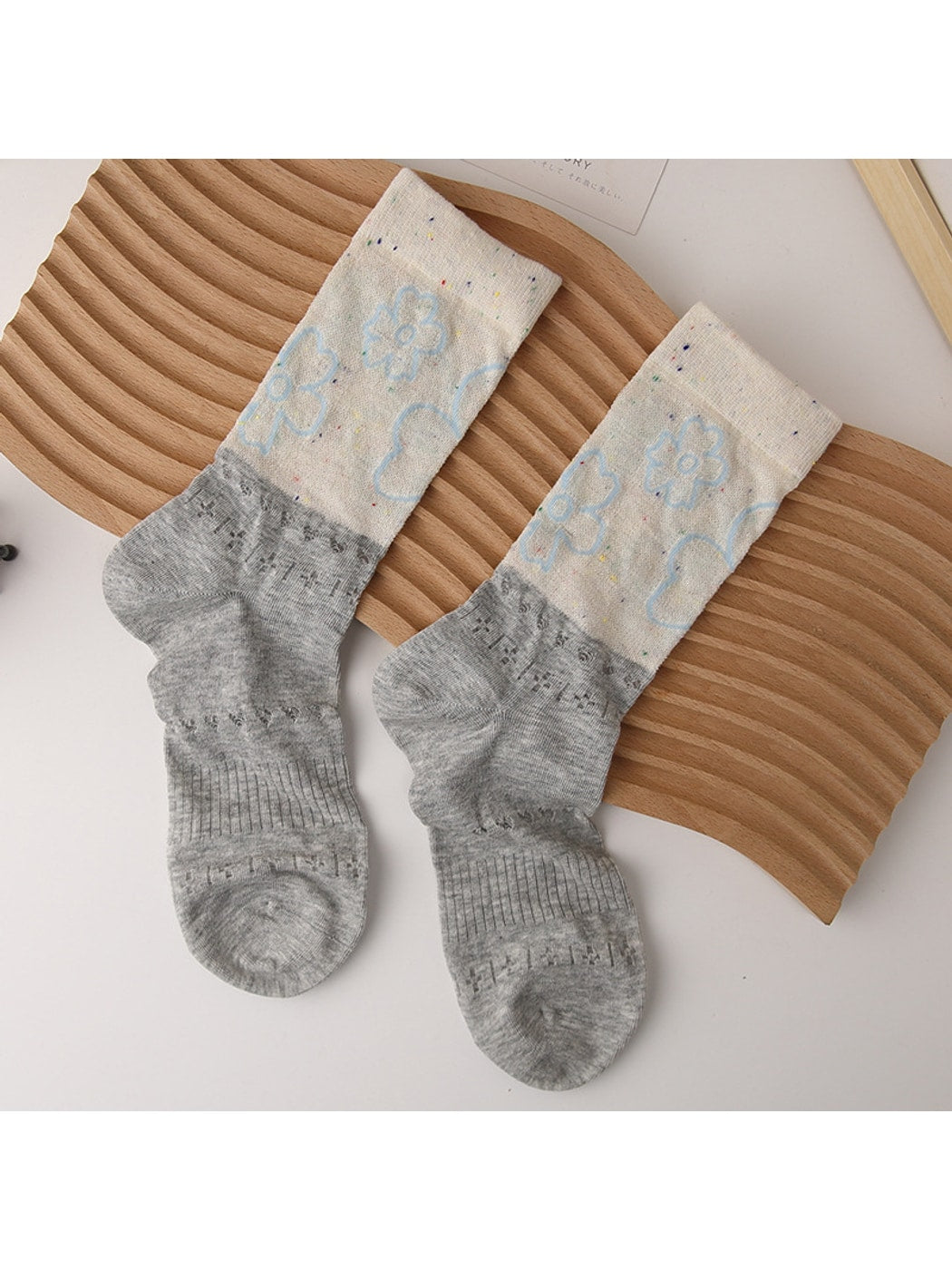 Rufia - Tulip and Cat Patterns Crew Socks