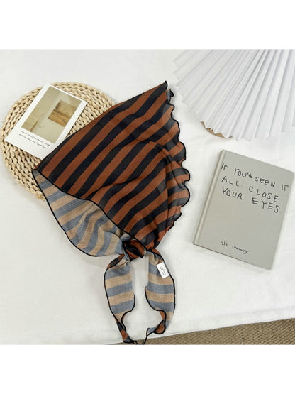 Scarvii - Stripe Print Triangle Bandana