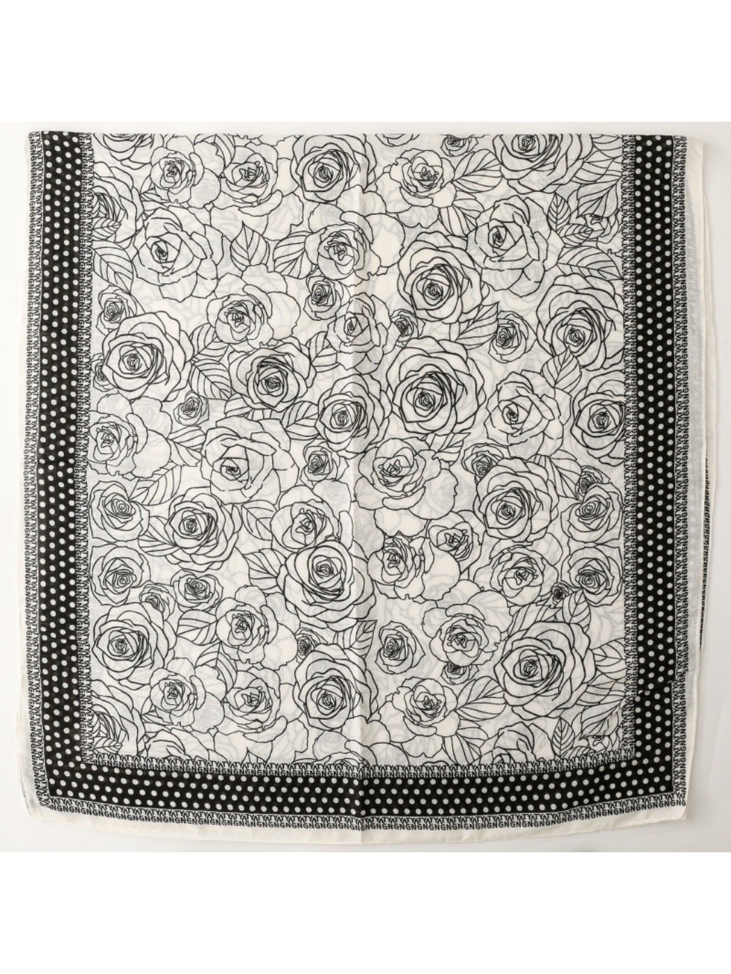 Scarvii - Vintage Dot & Floral Print Scarf - Elegant & Chic
