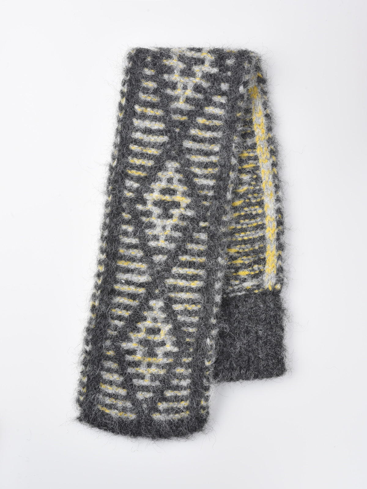 Scarvii - Two-Tone Knitted Scarf with Slip-Through Design