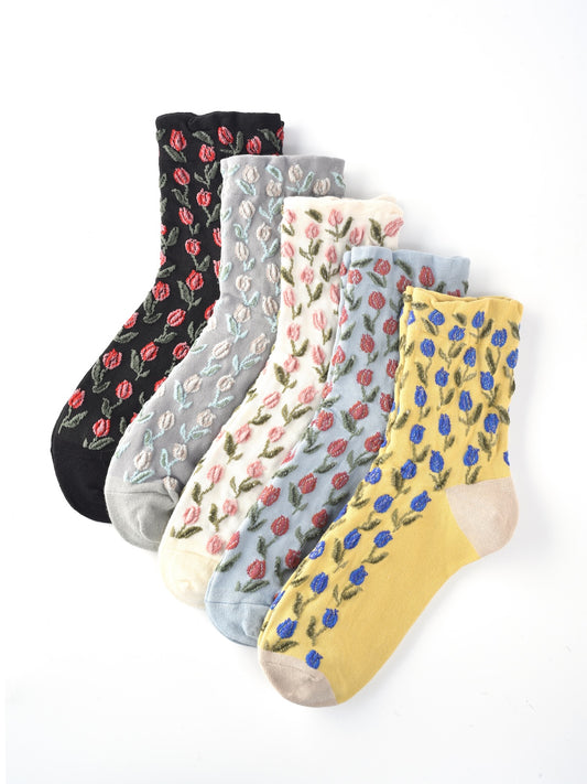 Rufia – Capsule Tulip Pattern Crew Socks