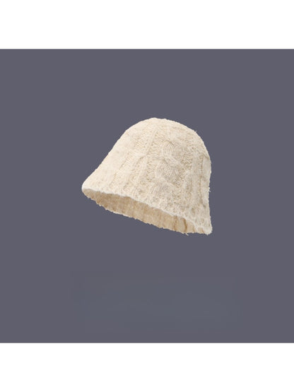 Haila - Solid Color Knitted Bucket Hat