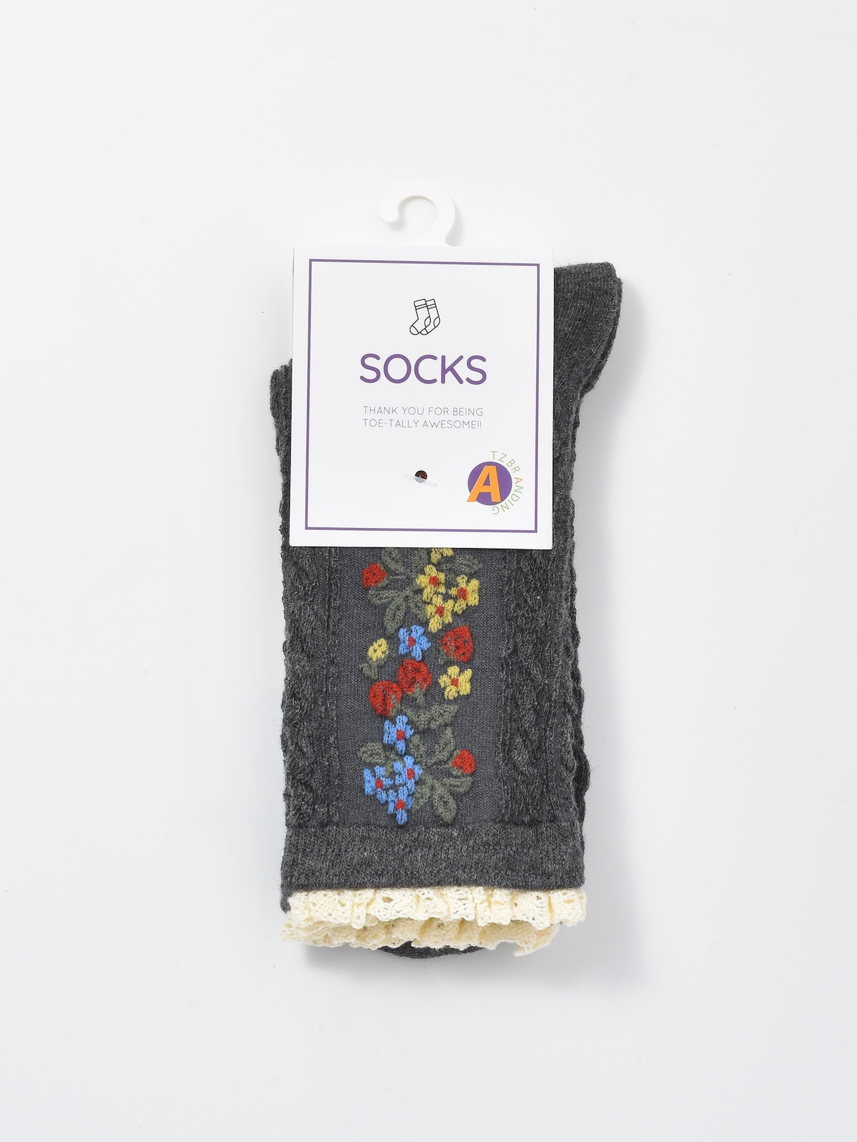 Rufia - Garden Trail Embroidered Crew Socks