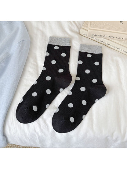 Rufia - Contrast Cuff Polka Crew Socks product image 4