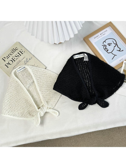 Scarvii - Minimal Solid Color Knit Triangle Scarf