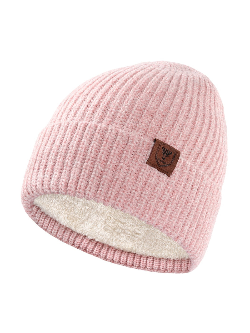 Haila - Solid Color Round Crown Knit Women's Beanie