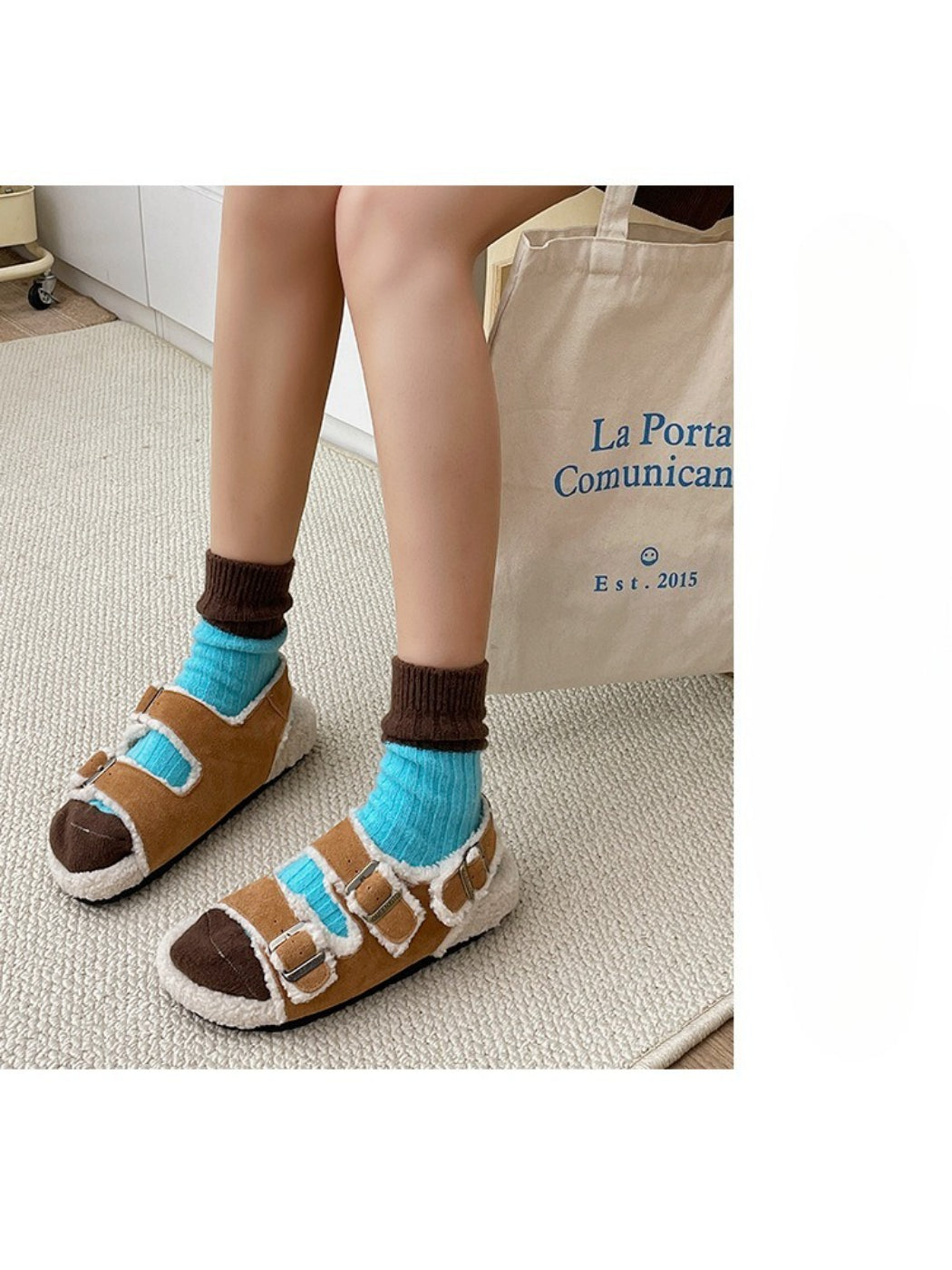 Rufia - Bold Colorblock Crew Socks