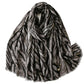 Scarvii - Zebra Print Scarf & Shawl with Gold Foil Fringe