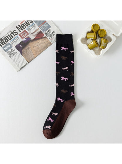 Rufia - Horseback Rider Pattern Calf-Length Socks