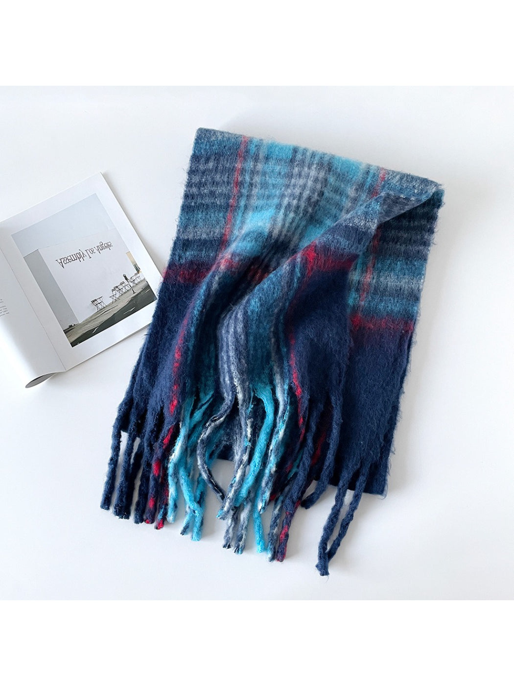 Scarvii - Plaid Brushed Long Winter Scarf