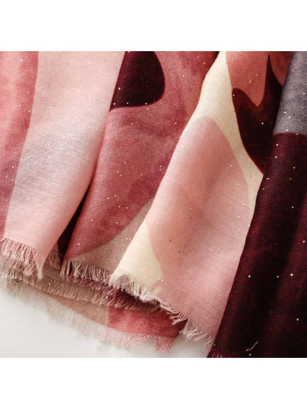Scarvii - Abstract Art Scarf with Gold Foil & Glitter