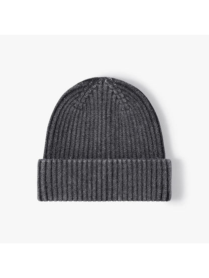 Haila - Heathered Ribbed Cuffed Knit Beanie