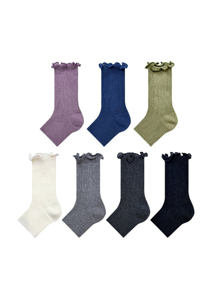 Rufia - Ruffle-Trim Open-Toe Crew Socks