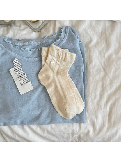 Rufia - Sweet Bow Polka Dot Ankle Socks