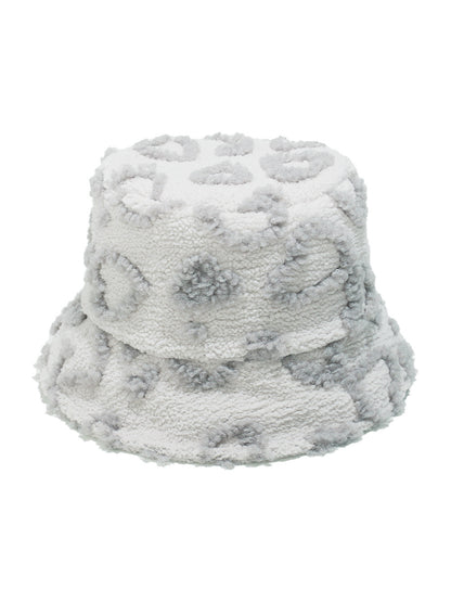 Haila Leopard Texture Fuzzy Bucket Hat