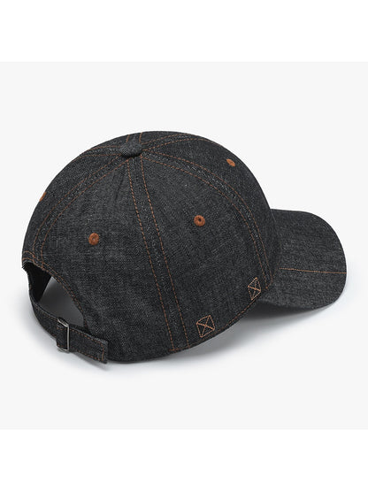 Haila - Adjustable Curved Brim Solid Color Cap
