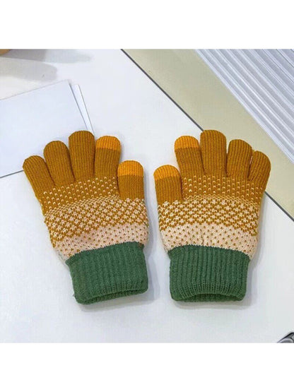 Gloving - Fair Isle Style Full-Finger Winter Gloves