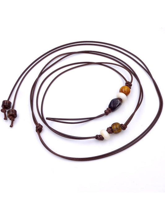 Beco - Simple Style Woven Beaded Dress Waist Belt