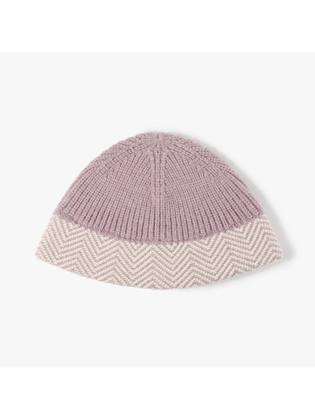 Haila - Herringbone Cuff Textured Knit Beanie