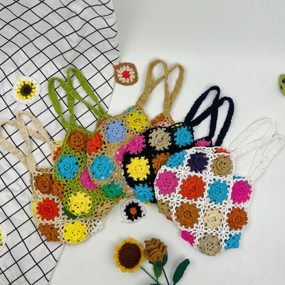 Cosbai - Boho Crochet Handbag Tote Bag – 5 Colors