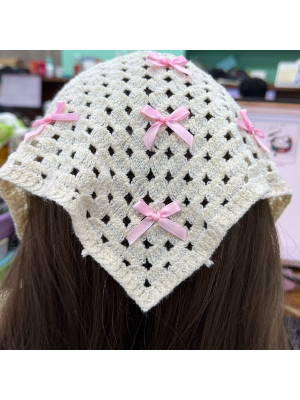 Scarvii Ribbon Bow Crochet Headband