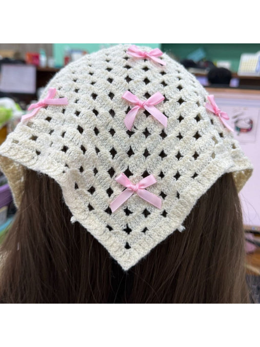 Scarvii Ribbon Bow Crochet Headband