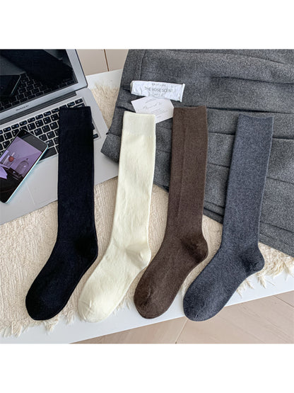 Rufia - Solid Color Knee High Socks