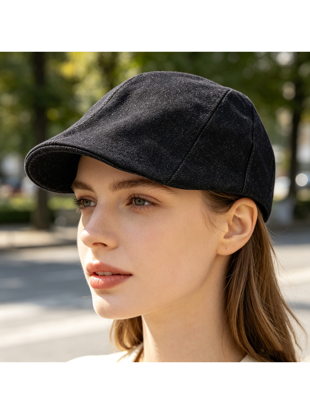 Haila - Vintage Denim Style Brim Hat