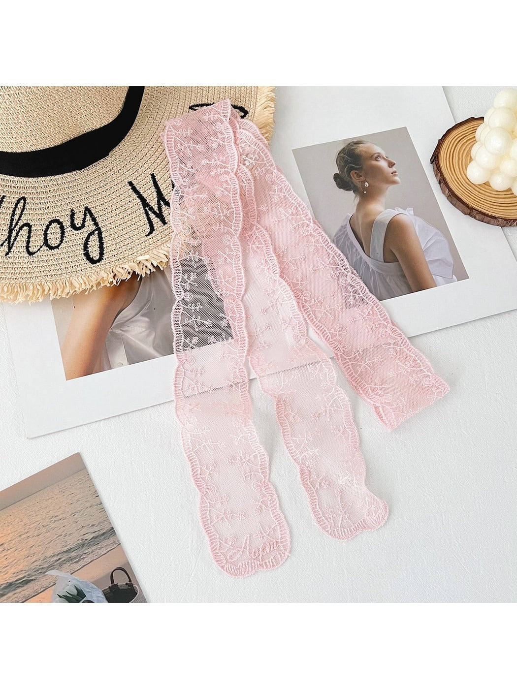 Scarvii - Lace Long Narrow Styling Scarf