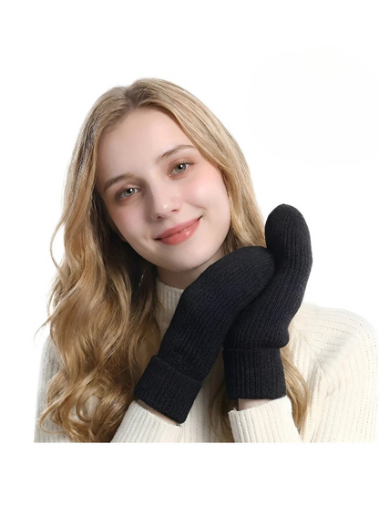 Gloving - Plush Lined Knit Winter Mittens