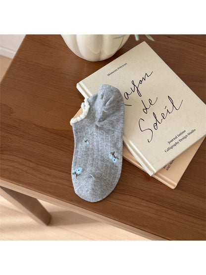 Rufia - Sweet Minimal Floral Women's No Show Socks